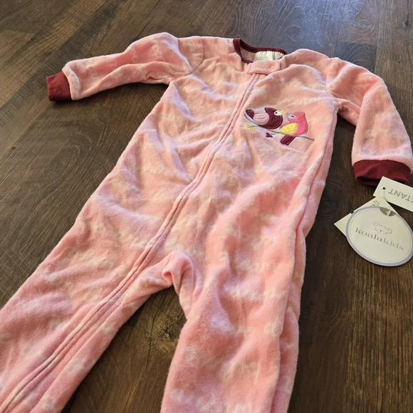 NWT KOALA KKIDS Pink Footy Pajamas Zipper Closure Size 18months - Picture 2 of 7